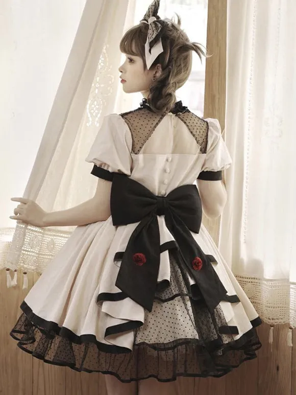 Sweet Lolita Dress Cotton Short Sleeves Jumper Sweet Lolita Dress