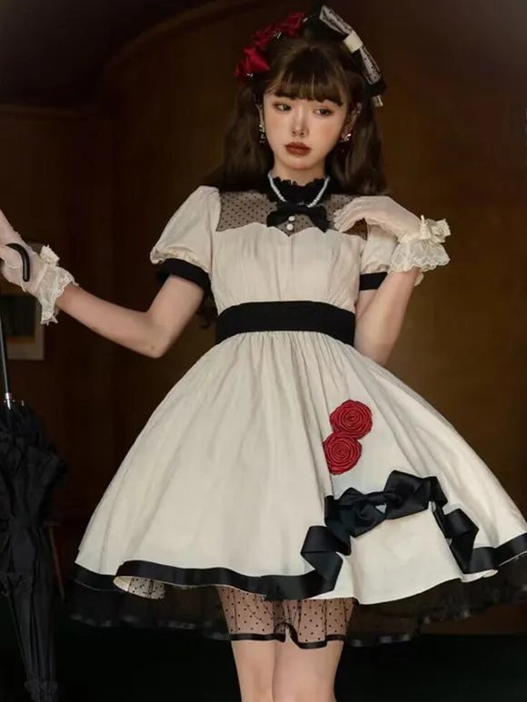 Sweet Lolita Dress Cotton Short Sleeves Jumper Sweet Lolita Dress