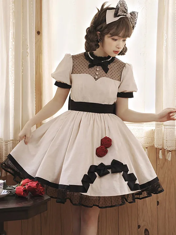 Sweet Lolita Dress Cotton Short Sleeves Jumper Sweet Lolita Dress