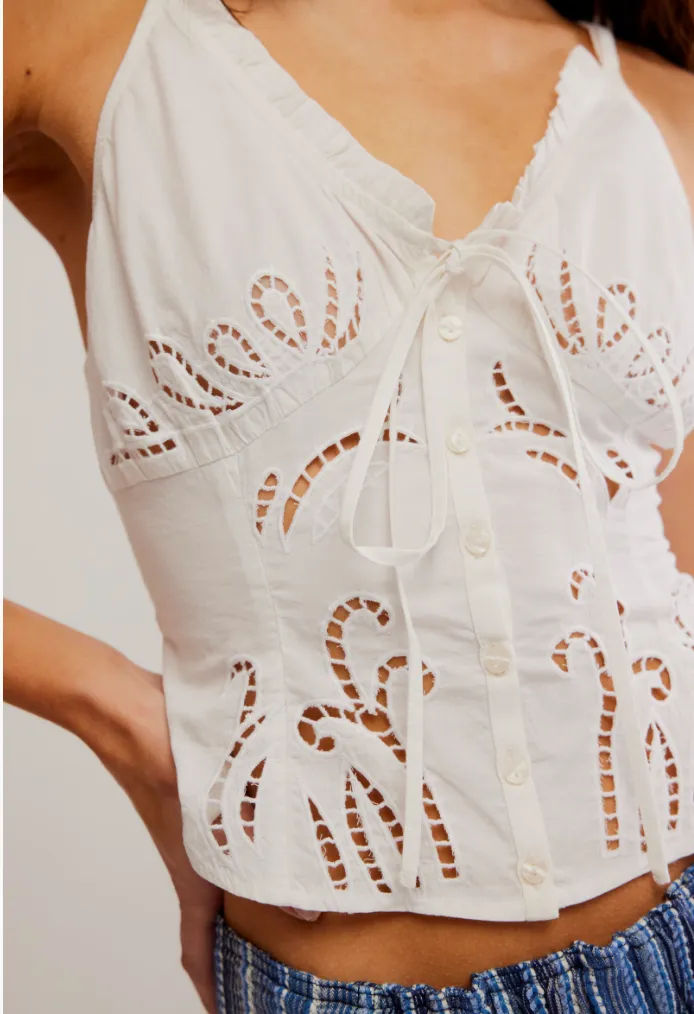 Sweet Sammi Eyelet Tank