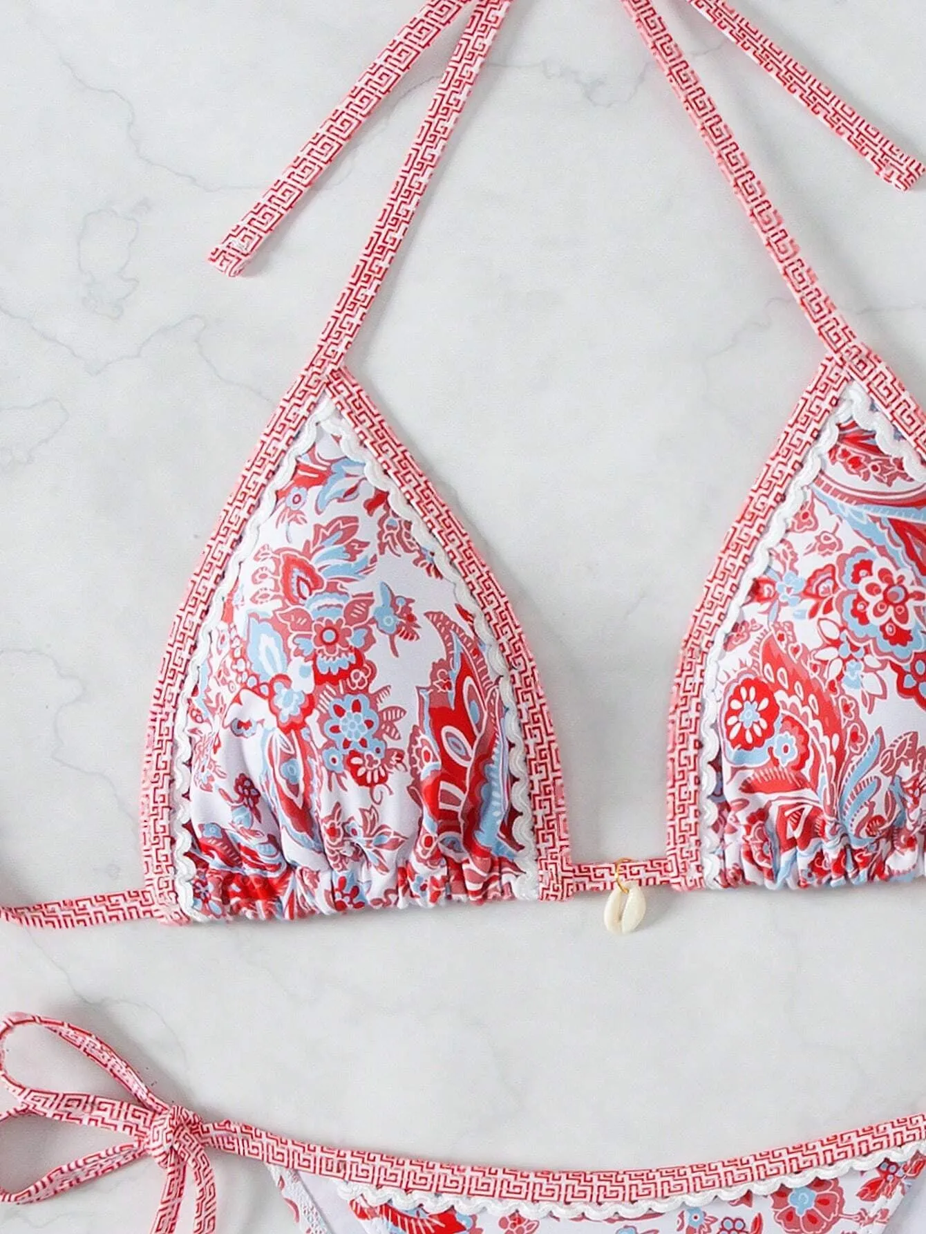Swim Summer Beach Women'S Red Printed Bikini Set