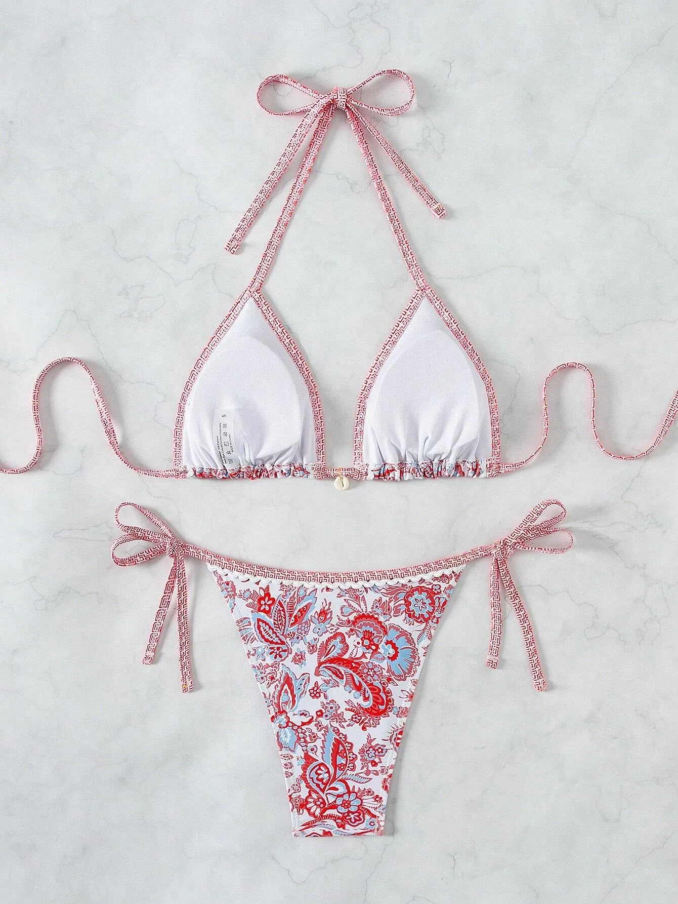 Swim Summer Beach Women'S Red Printed Bikini Set