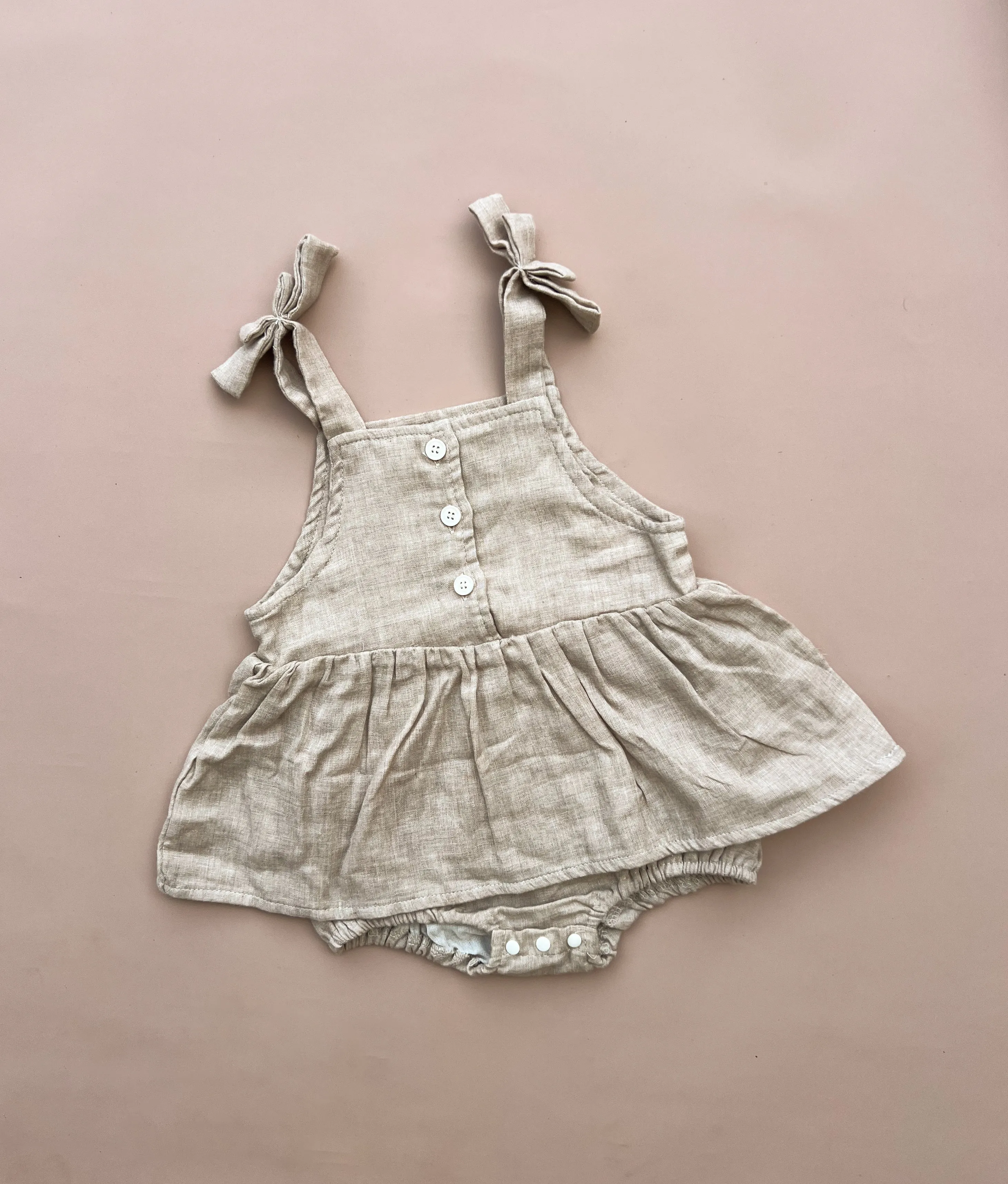 Tahnee Romper - Neutral Linen