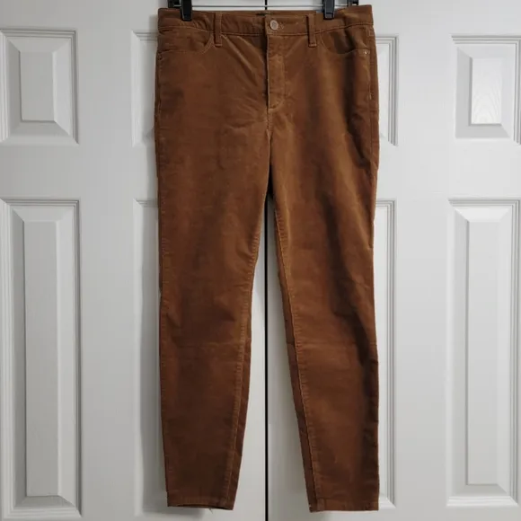 Talbots Corduroy High Waist Skinny Ankle Jegging, Twig Brown, Women's Size 6P
