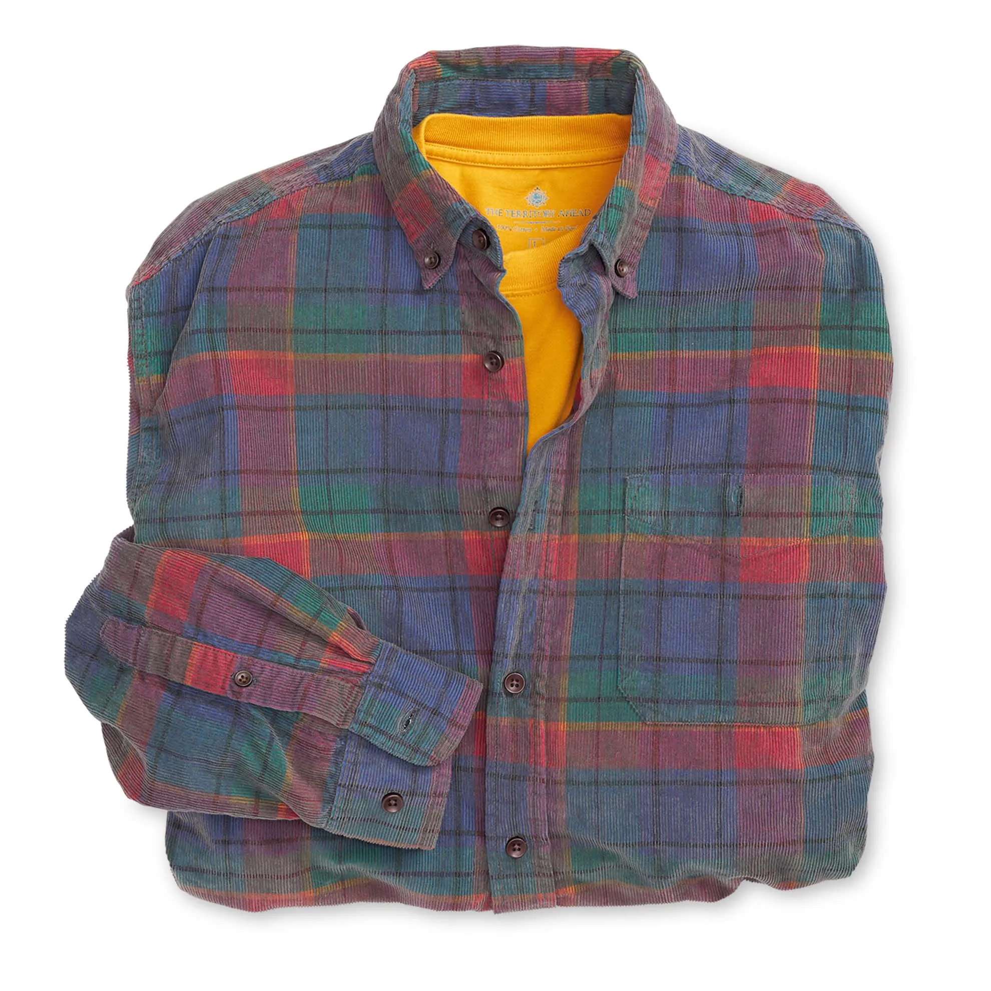 Tall Old Steamboat Plaid Corduroy Shirt