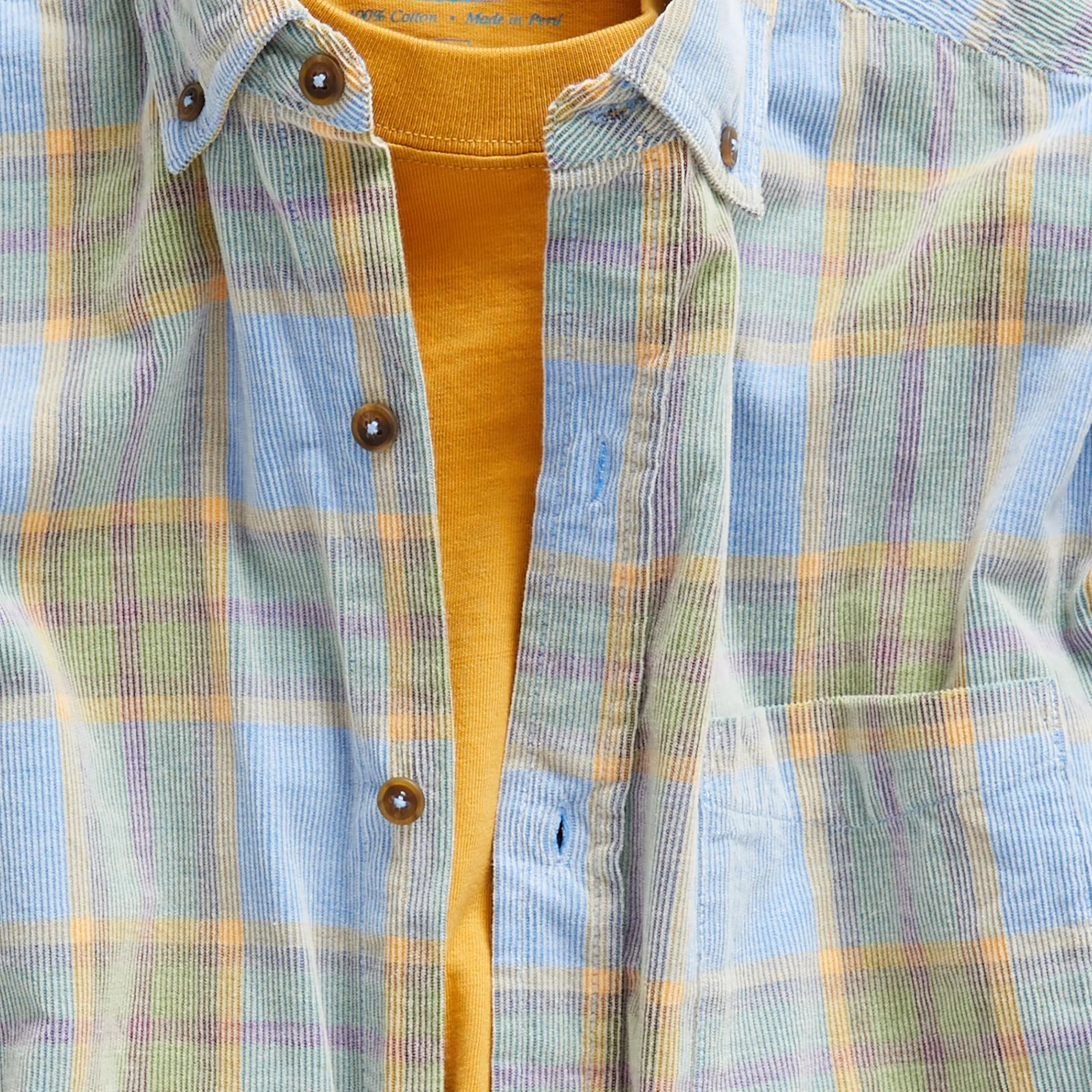Tall Old Steamboat Plaid Corduroy Shirt