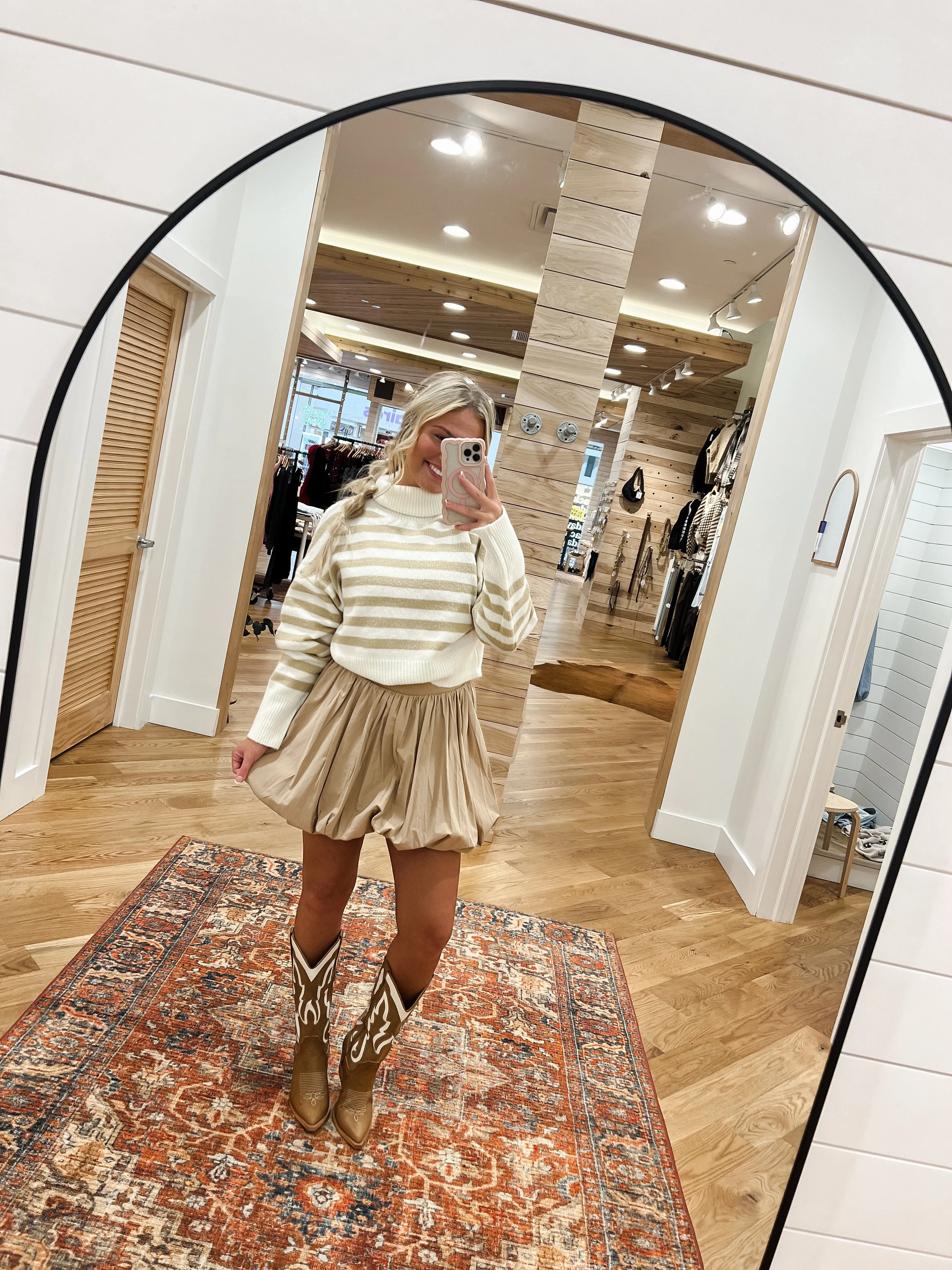 Taupe Bubble Skirt Dress Romper