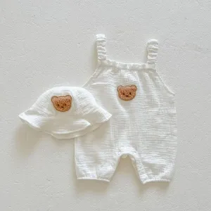Teddy Overall & Hat Set