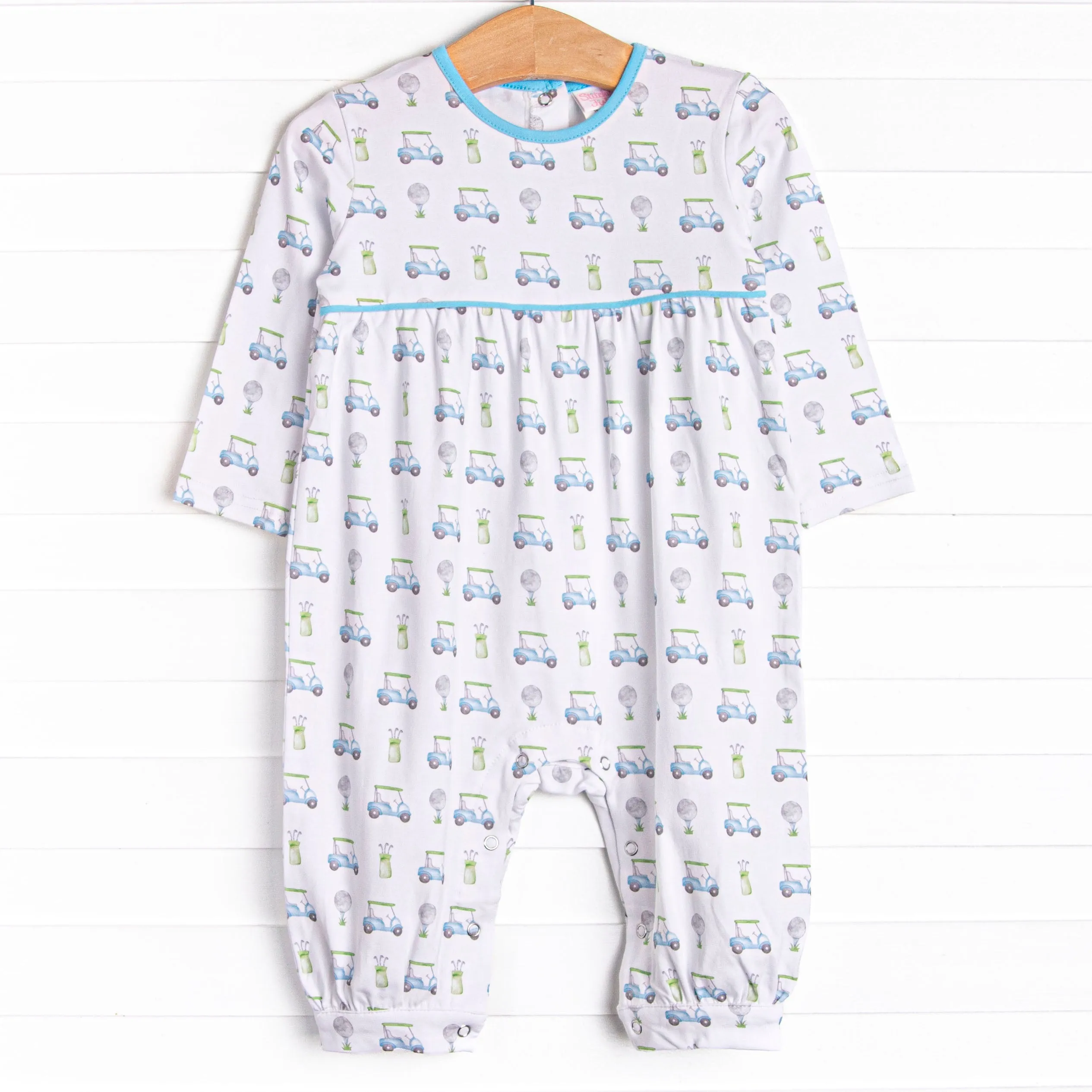 Tee Time Romper, Blue