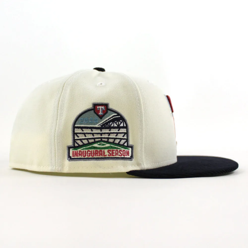 Texas Rangers 2020 Inaugural Season New Era 59Fifty Fitted Hat (Chrome White Corduroy Navy Green Under Brim)
