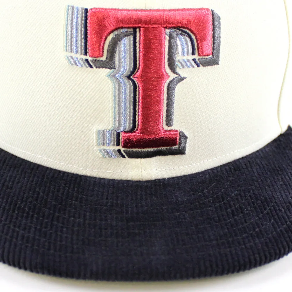 Texas Rangers 2020 Inaugural Season New Era 59Fifty Fitted Hat (Chrome White Corduroy Navy Green Under Brim)