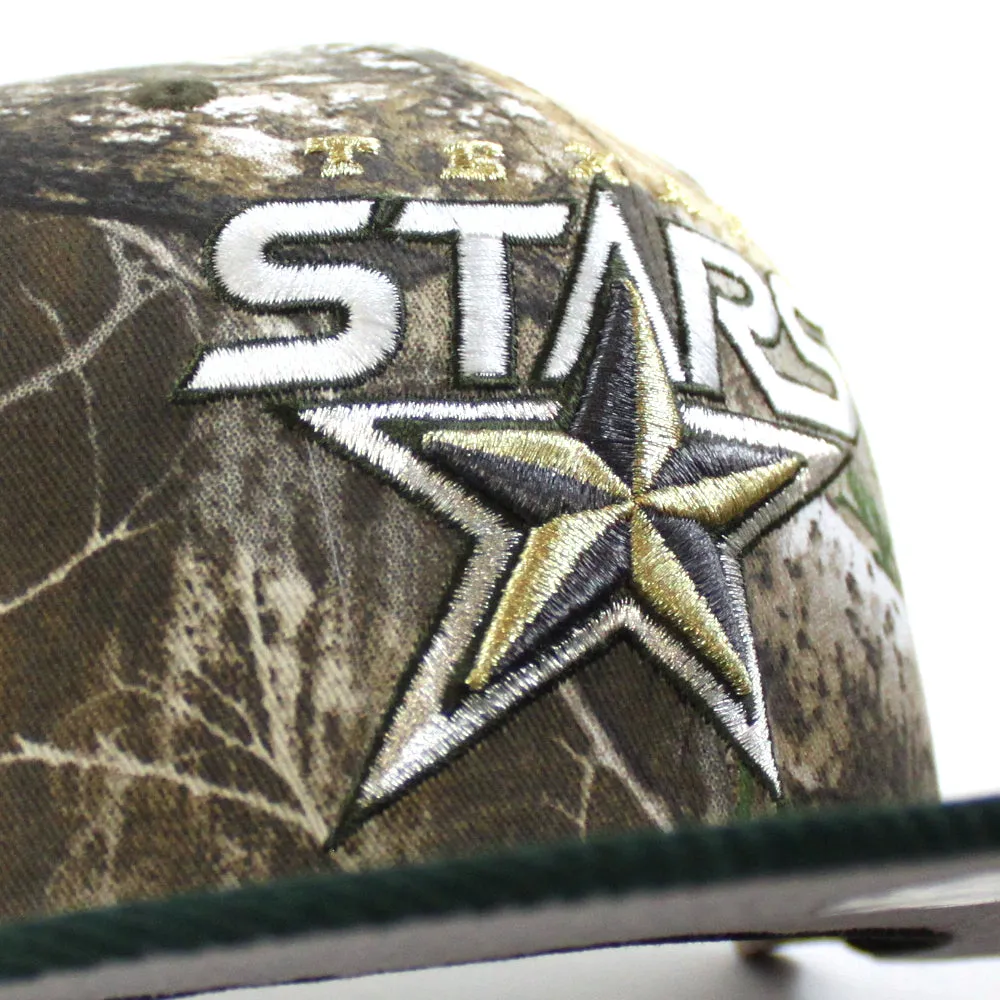 TEXAS STARS AMERICAN HOCKEY LEAGUE 5TH Anniversary New Era 59Fifty Fitted Hat (RealTree Camo Green Corduroy Gray Under Brim)