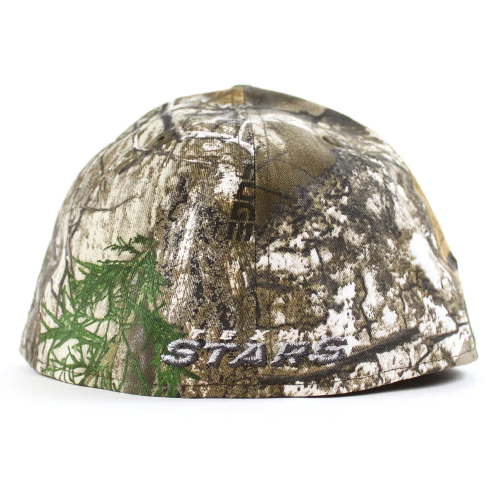 TEXAS STARS AMERICAN HOCKEY LEAGUE 5TH Anniversary New Era 59Fifty Fitted Hat (RealTree Camo Green Corduroy Gray Under Brim)