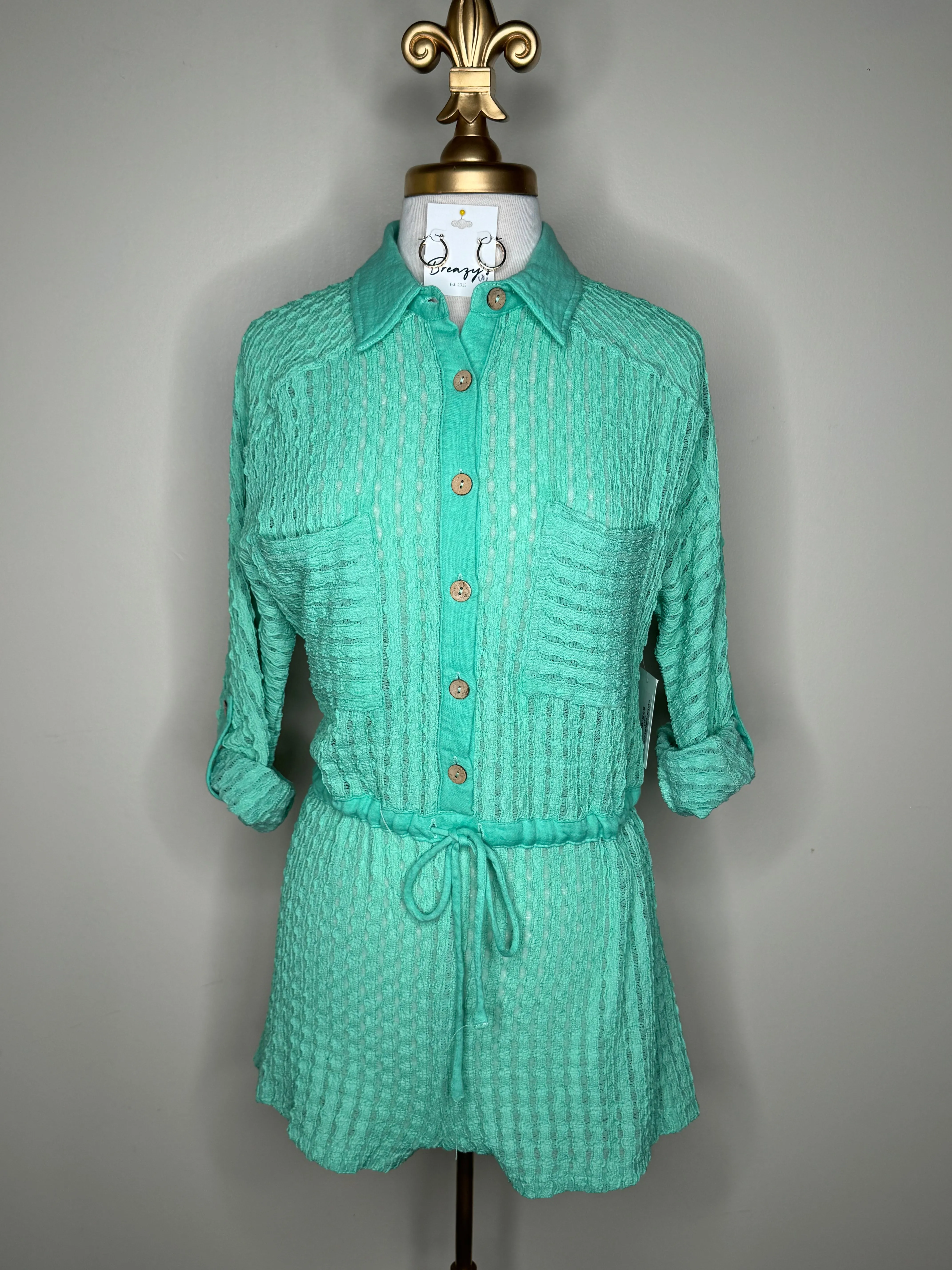 Textured Knit Romper