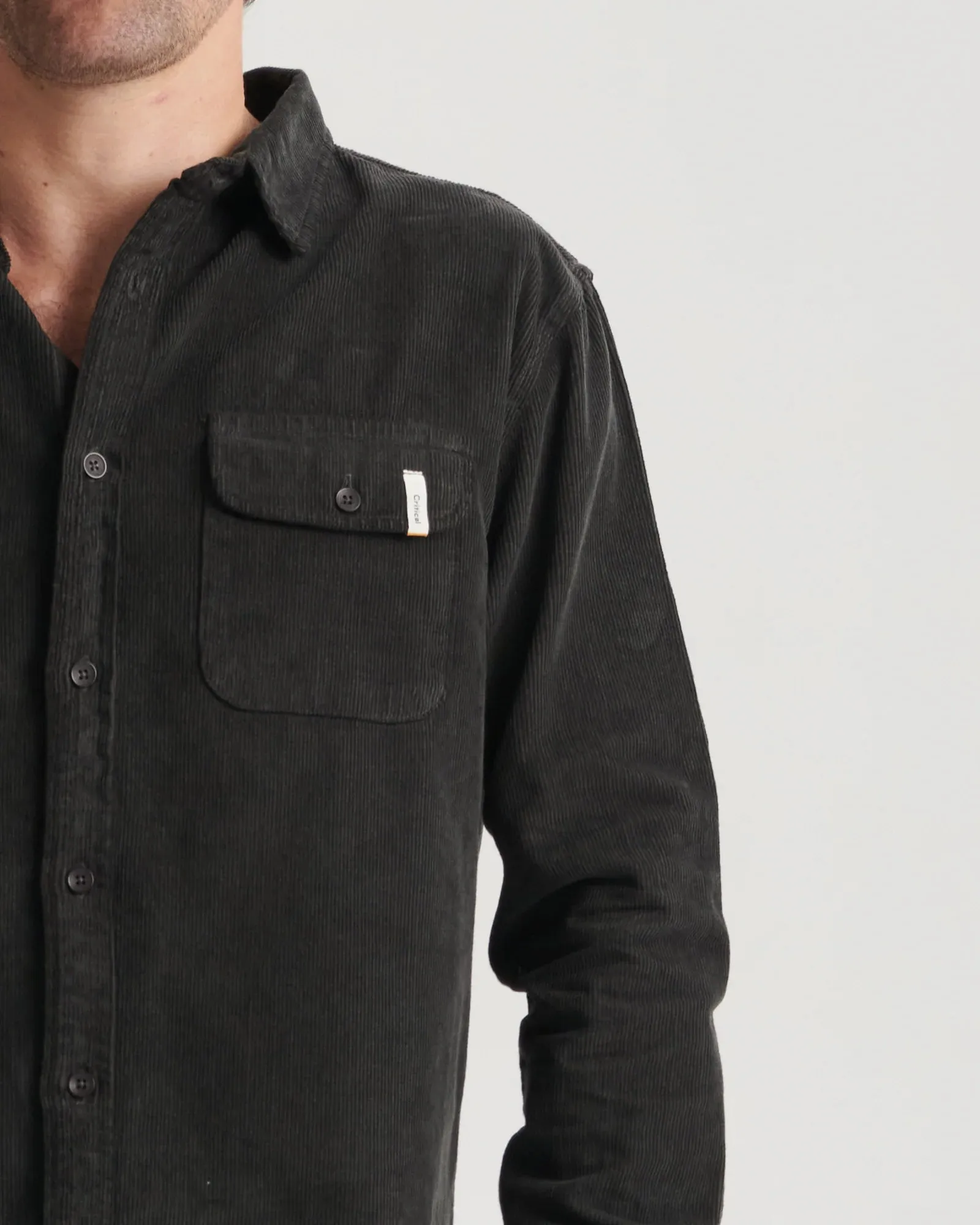 THE CRITICAL SLIDE SOCIETY - Lazy Boy LS Cord Shirt - PHANTOM