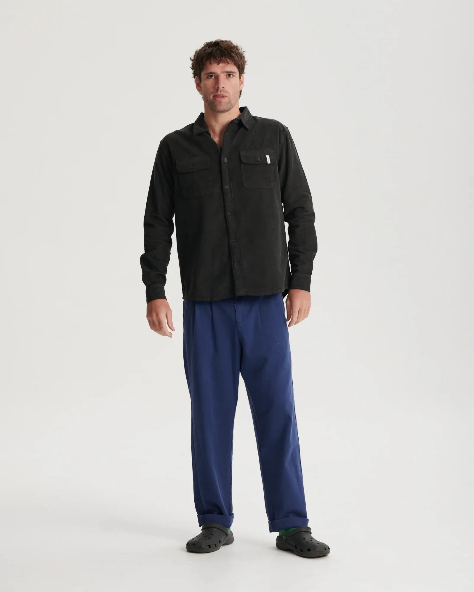 THE CRITICAL SLIDE SOCIETY - Lazy Boy LS Cord Shirt - PHANTOM