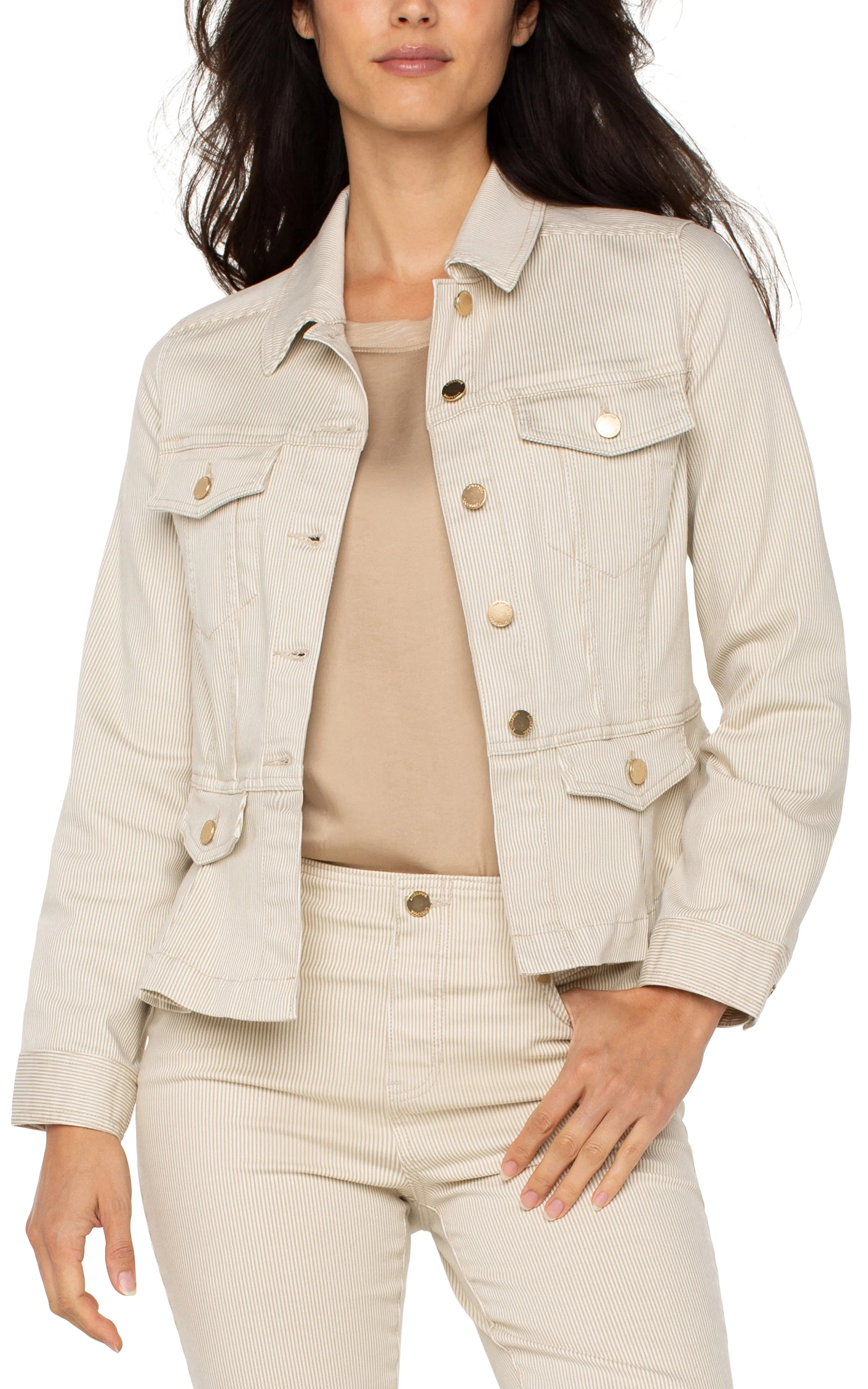 The Sara Striped Peplum Jacket