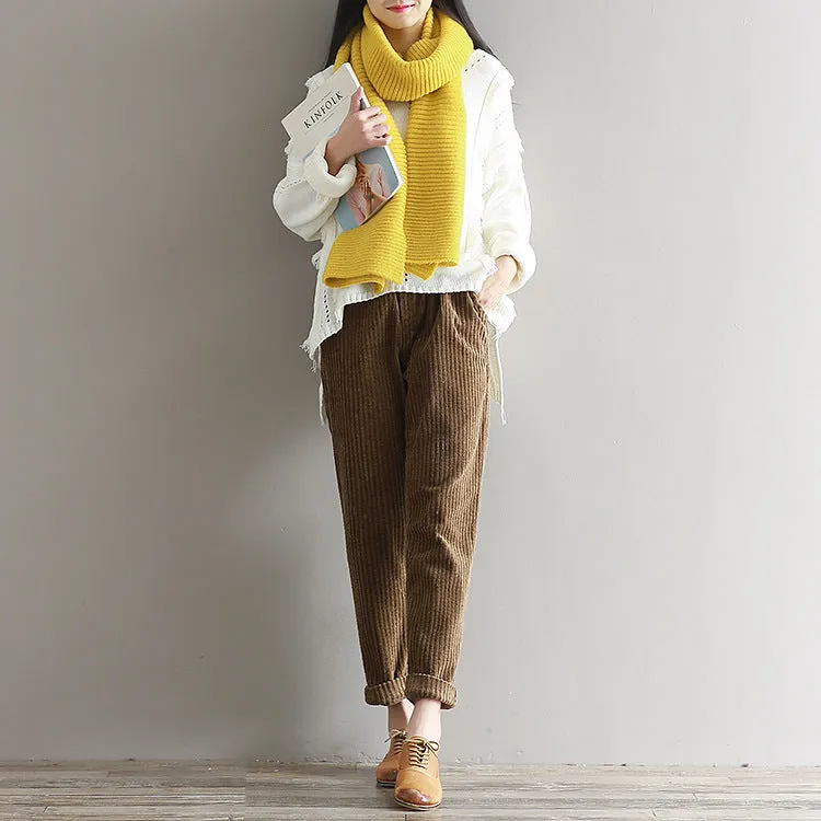 Thin corduroy pants autumn and winter loose casual trousers