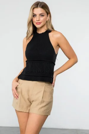 THML Valerie Halter Knit Top