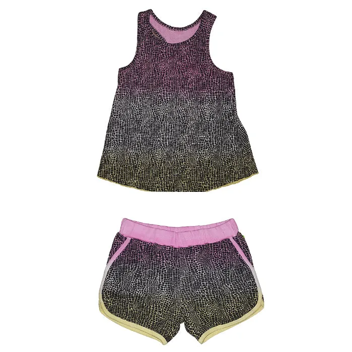 Tie Dye Alligator Print Racerback Tank in Lilac