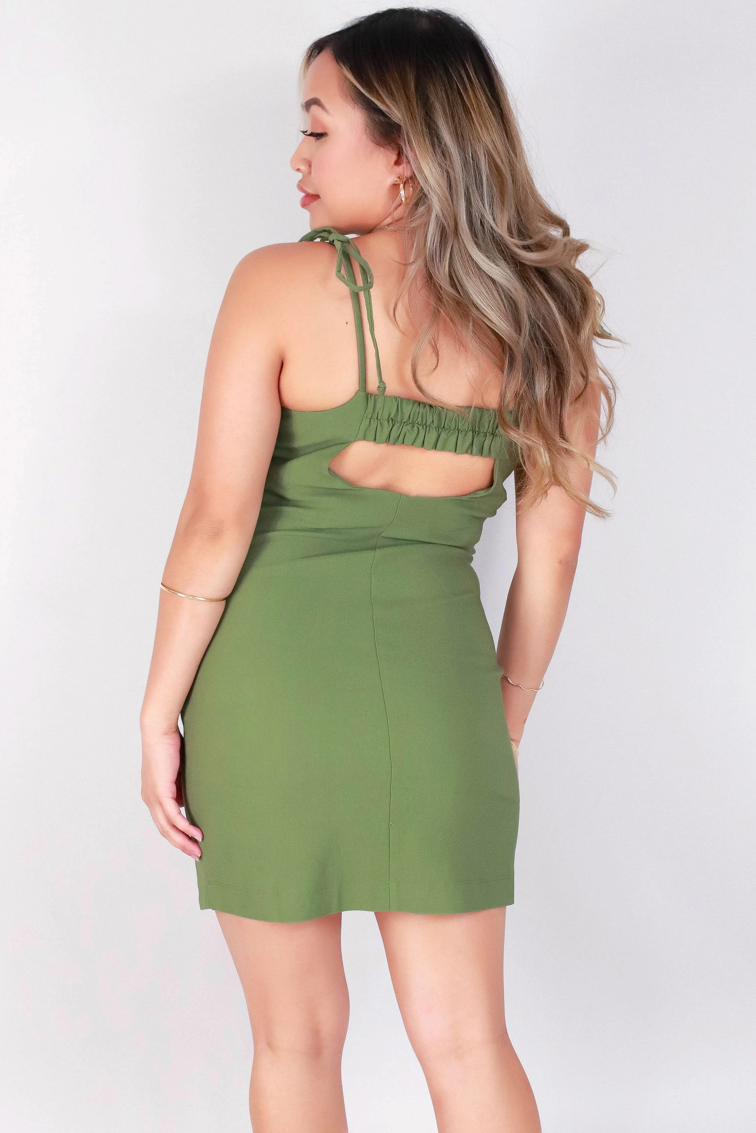 TIE STRAP MINI DRESS