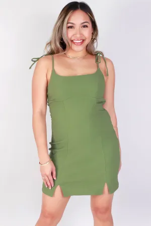 TIE STRAP MINI DRESS