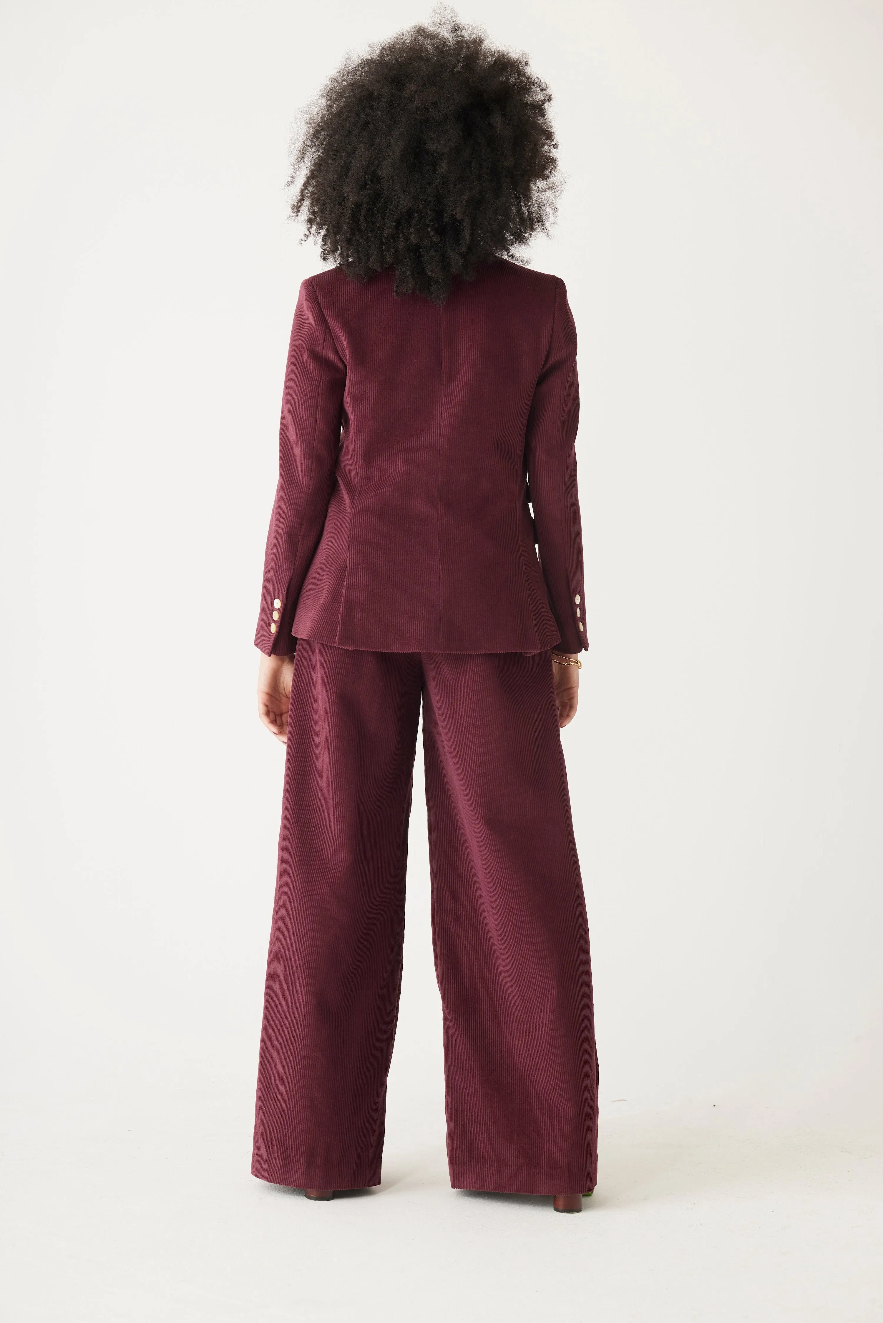 Tilda Blazer in Fine Wine Wale Corduroy