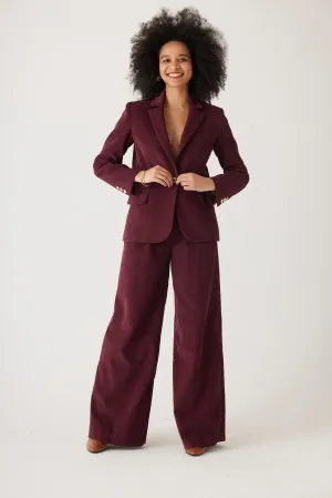 Tilda Blazer in Fine Wine Wale Corduroy