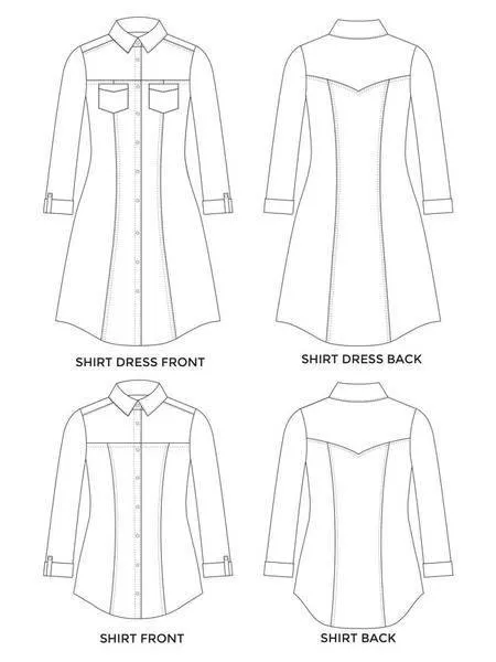 Tilly and the Buttons - Rosa shirt & shirt dress