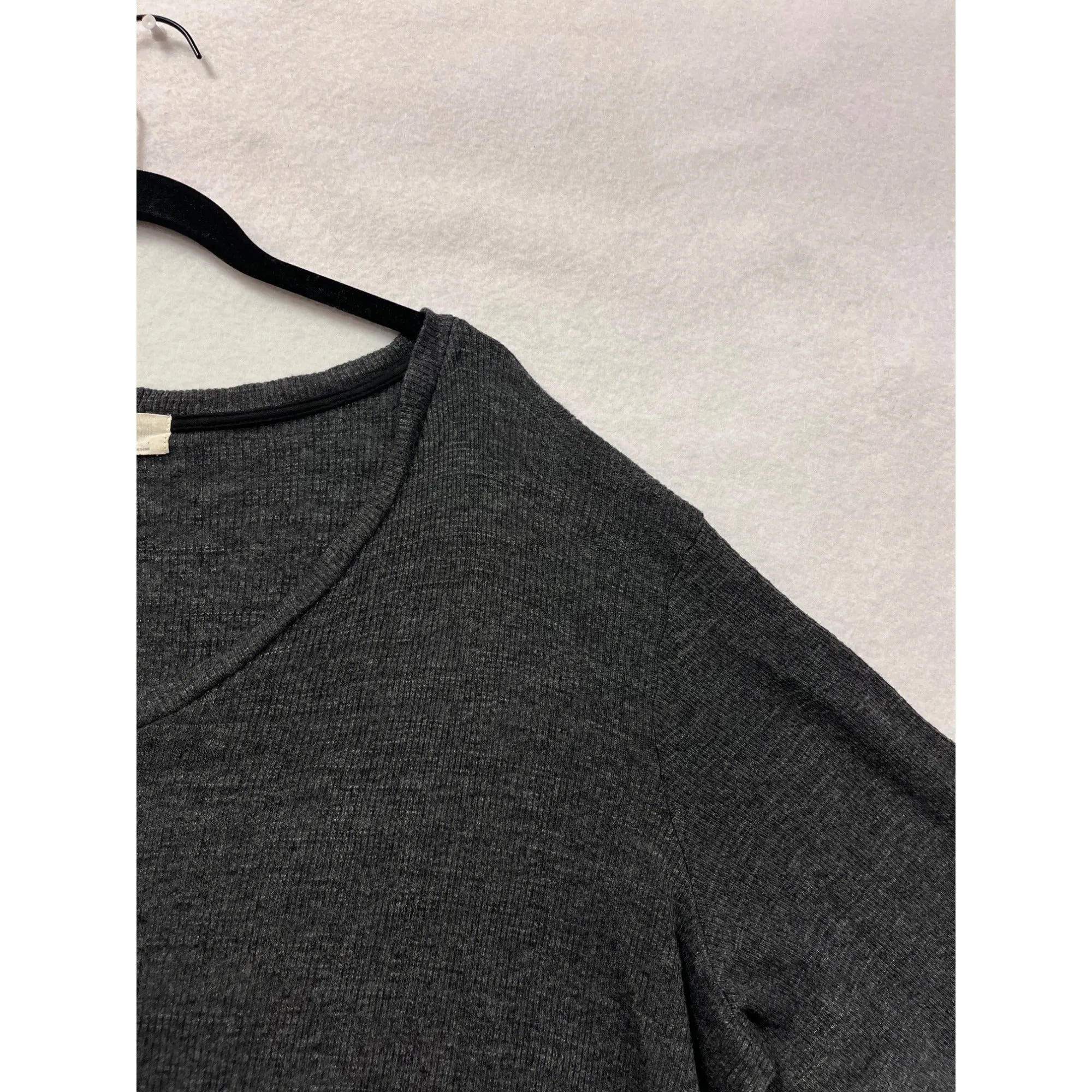 T.La Womens 3XL Charcoal Gray Long Sleeve Peplum Top #6749