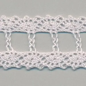 Torchon Lace #146 White Purple