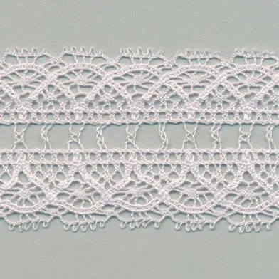 Torchon Lace #146 White Purple