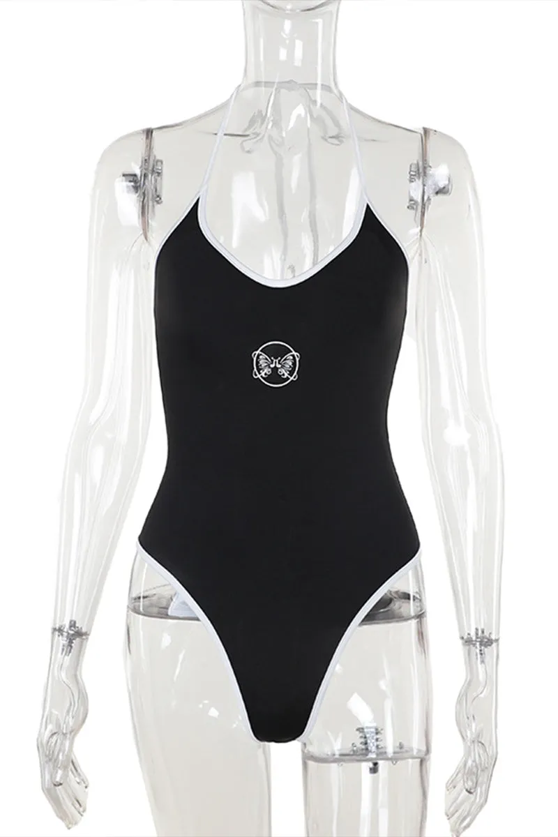 TR3160 Halter Bodysuit Top
