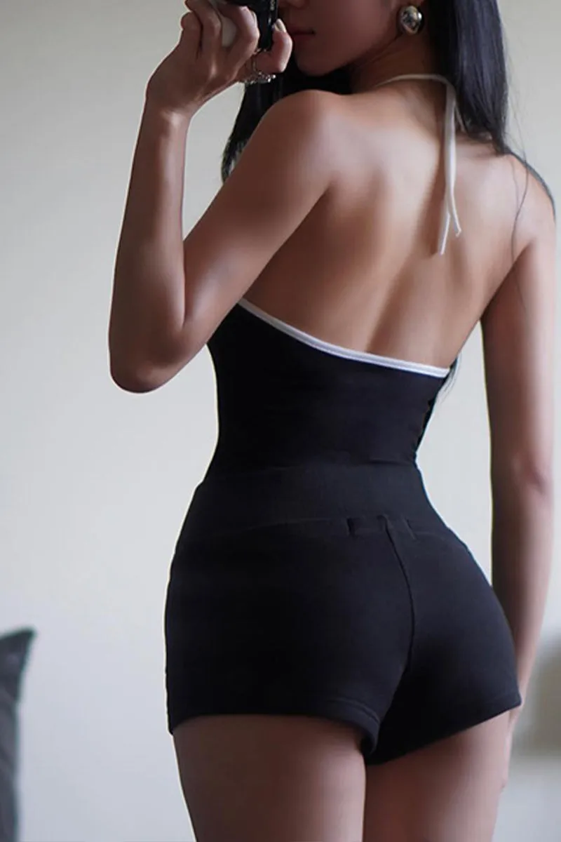 TR3160 Halter Bodysuit Top