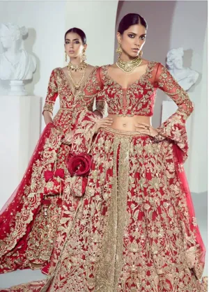 Traditional Red Lehnga Choli for Wedding #N7006