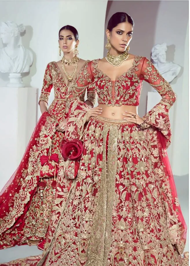 Traditional Red Lehnga Choli for Wedding #N7006