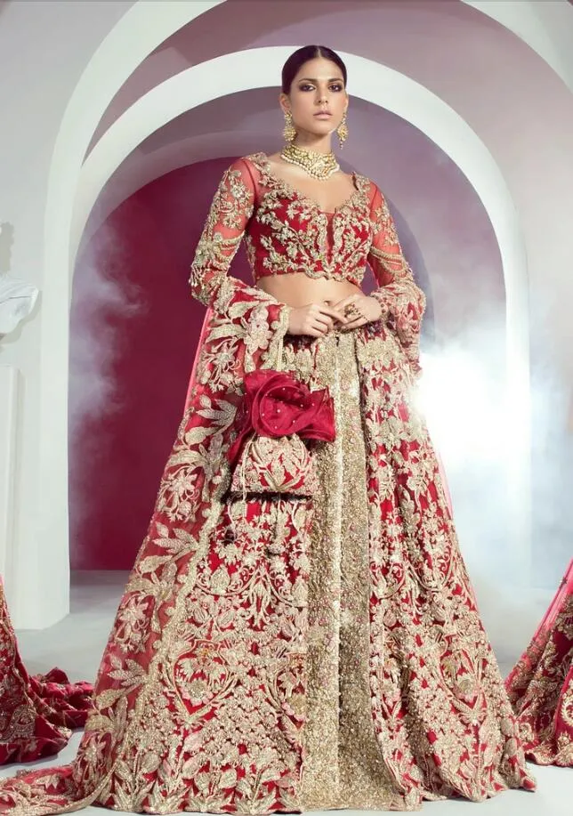 Traditional Red Lehnga Choli for Wedding #N7006
