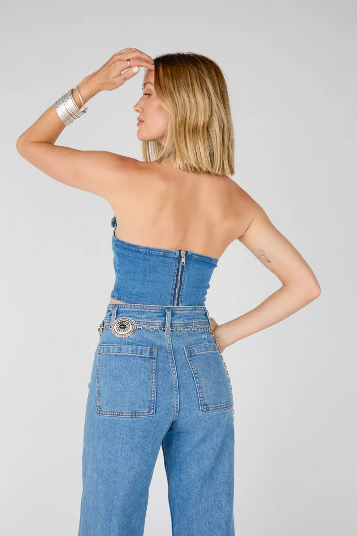 Travis Denim Top