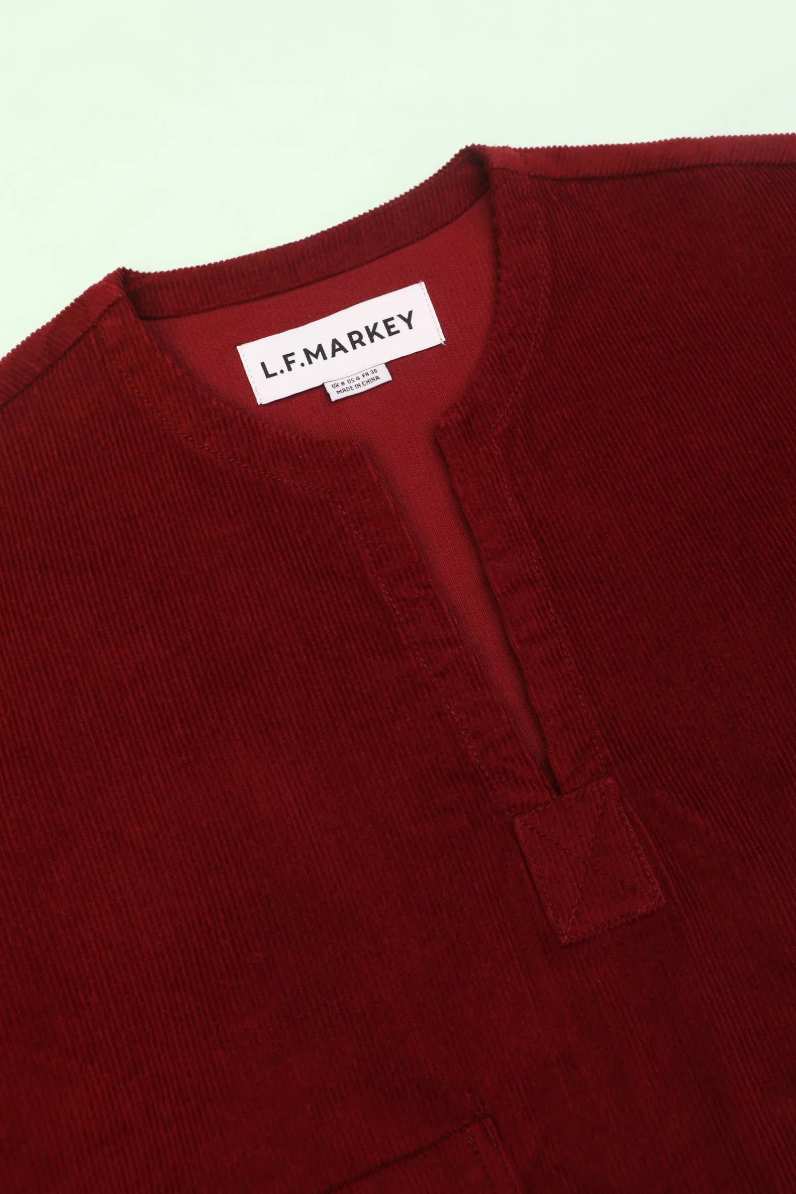 Trent Top Burgundy Corduroy