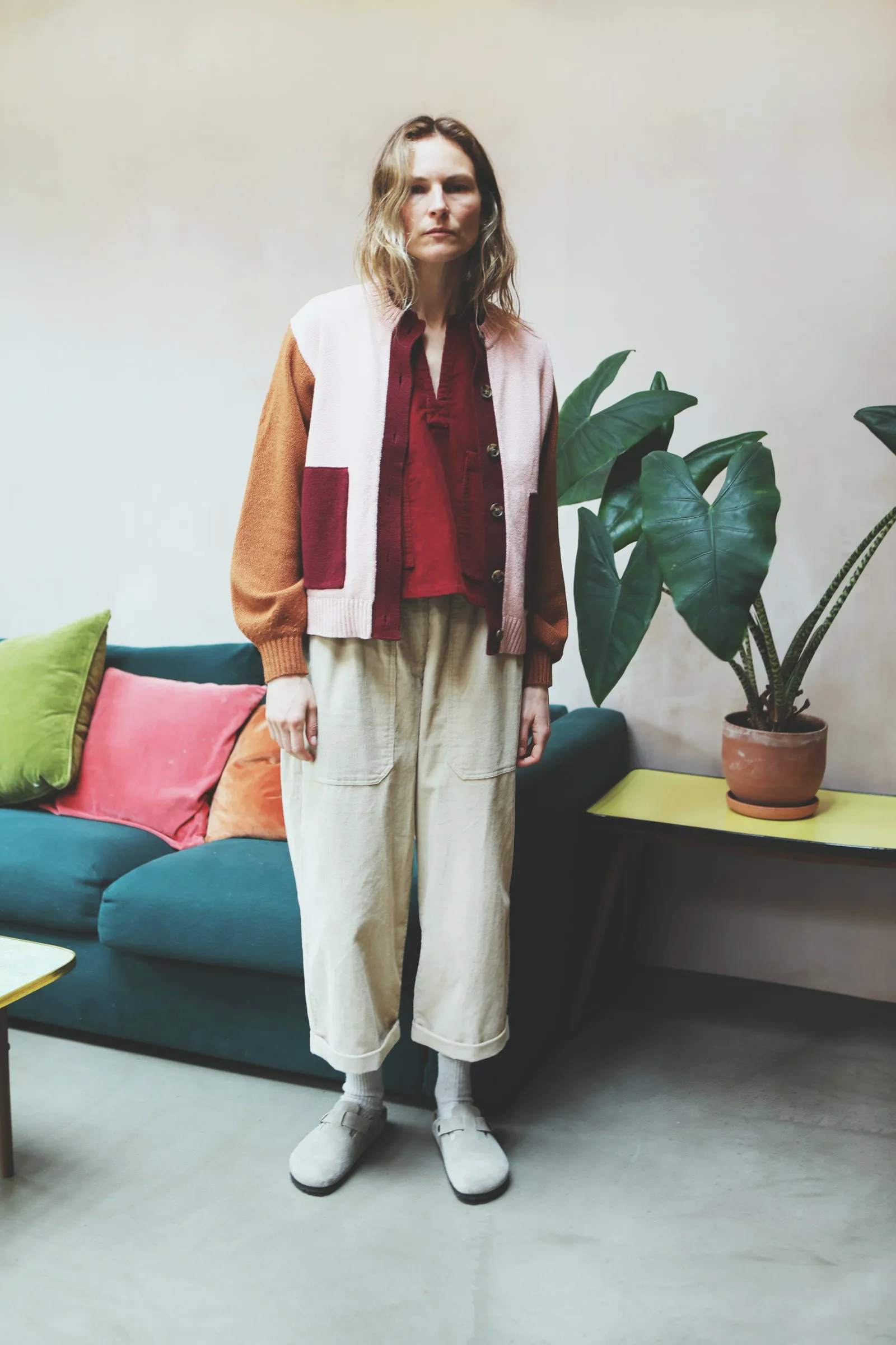 Trent Top Burgundy Corduroy