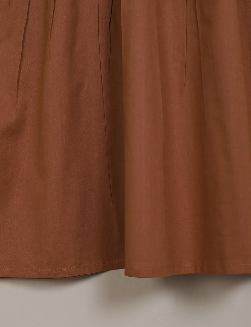 TS-123-Rust - Cotton Stitched Peplum