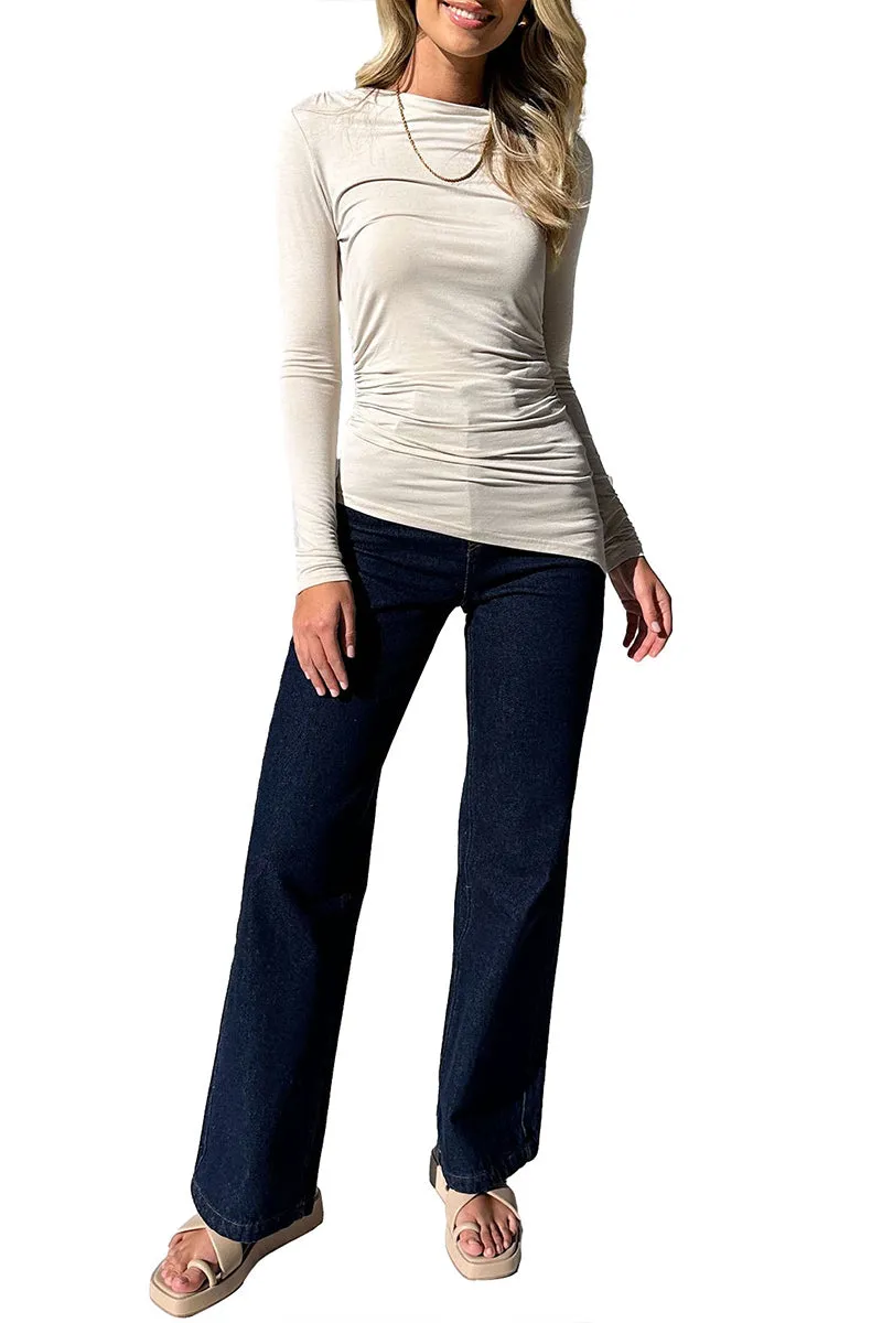 TS3417 Long Sleeve Basic Shirt Top