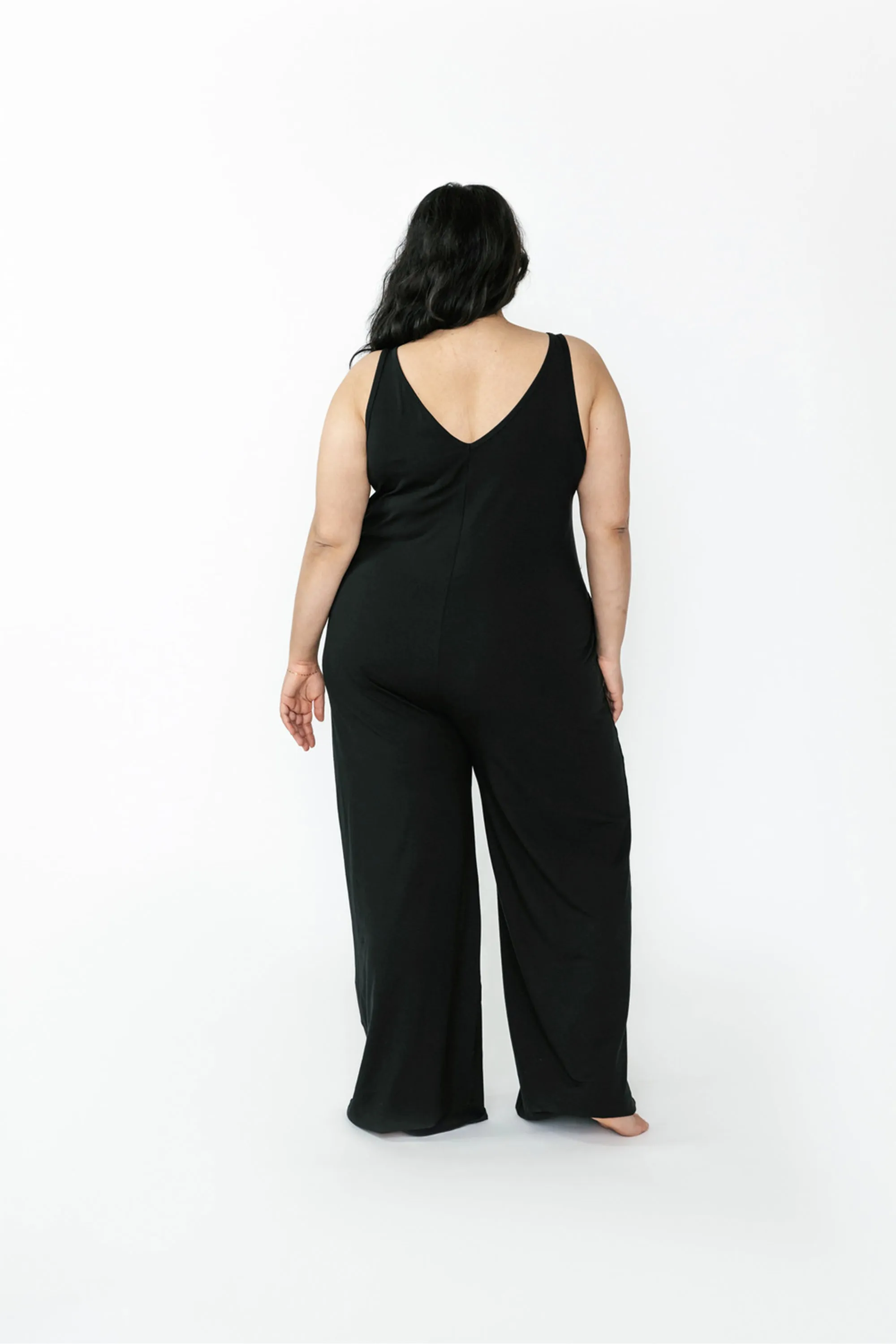 Tuesday Wide Leg Romper II in Midnight Black