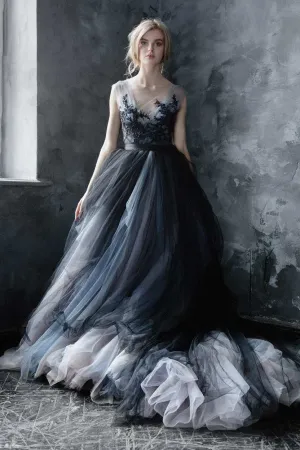 Tulle Lace Embroidered Wedding Dress-715077