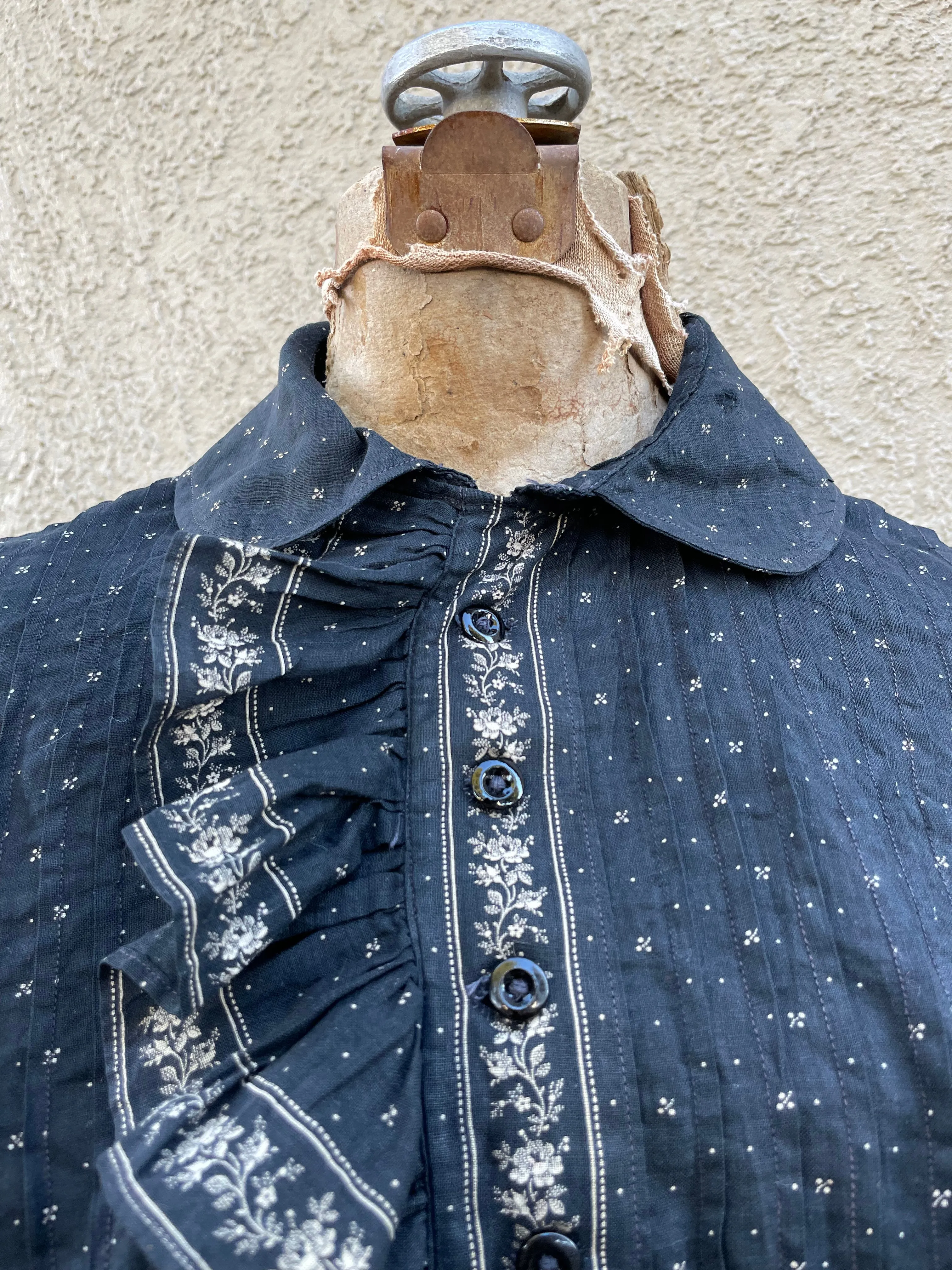 Turn Of The Century Calico Ruffle Prairie Blouse