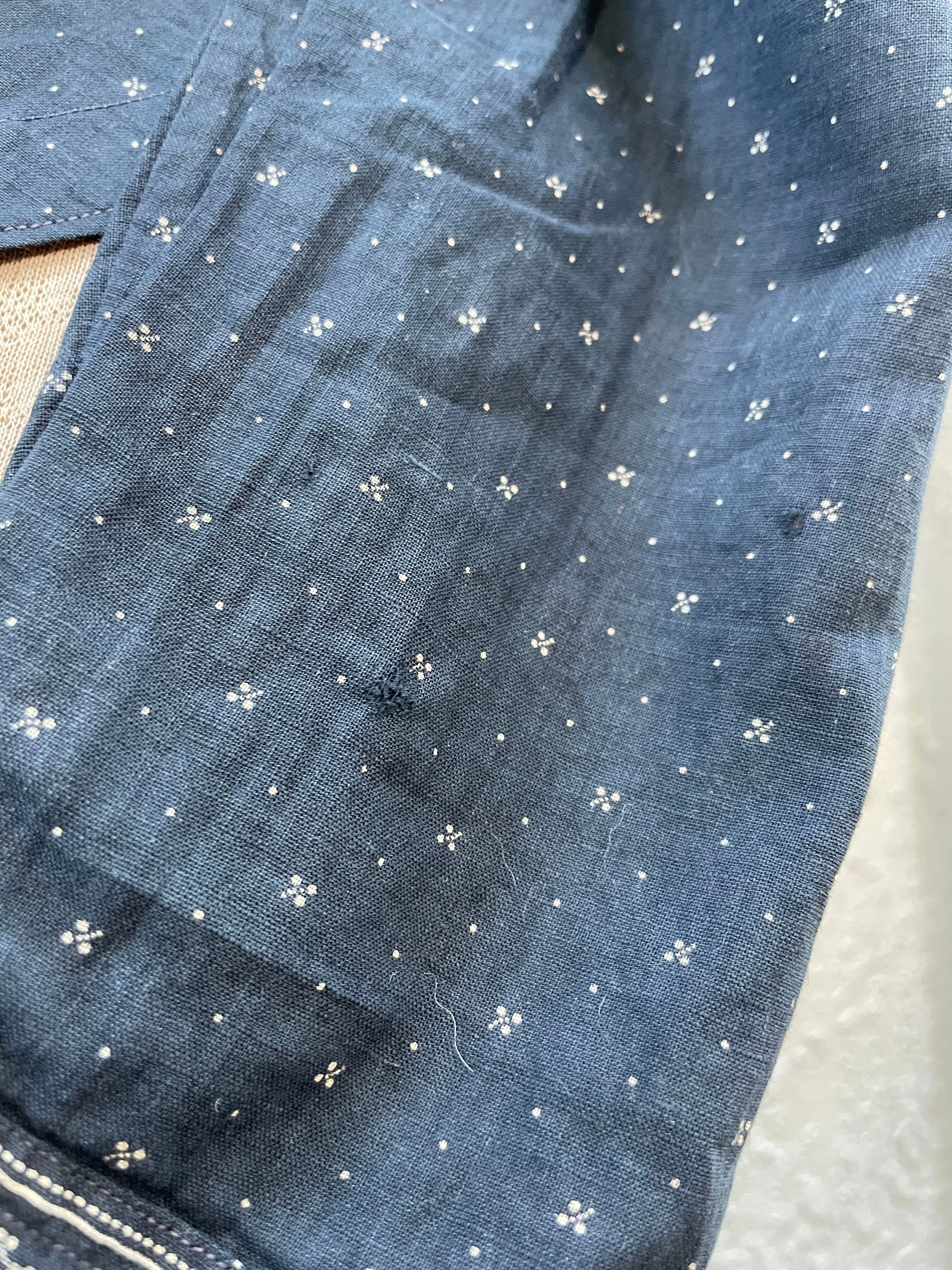 Turn Of The Century Calico Ruffle Prairie Blouse