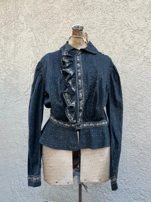 Turn Of The Century Calico Ruffle Prairie Blouse