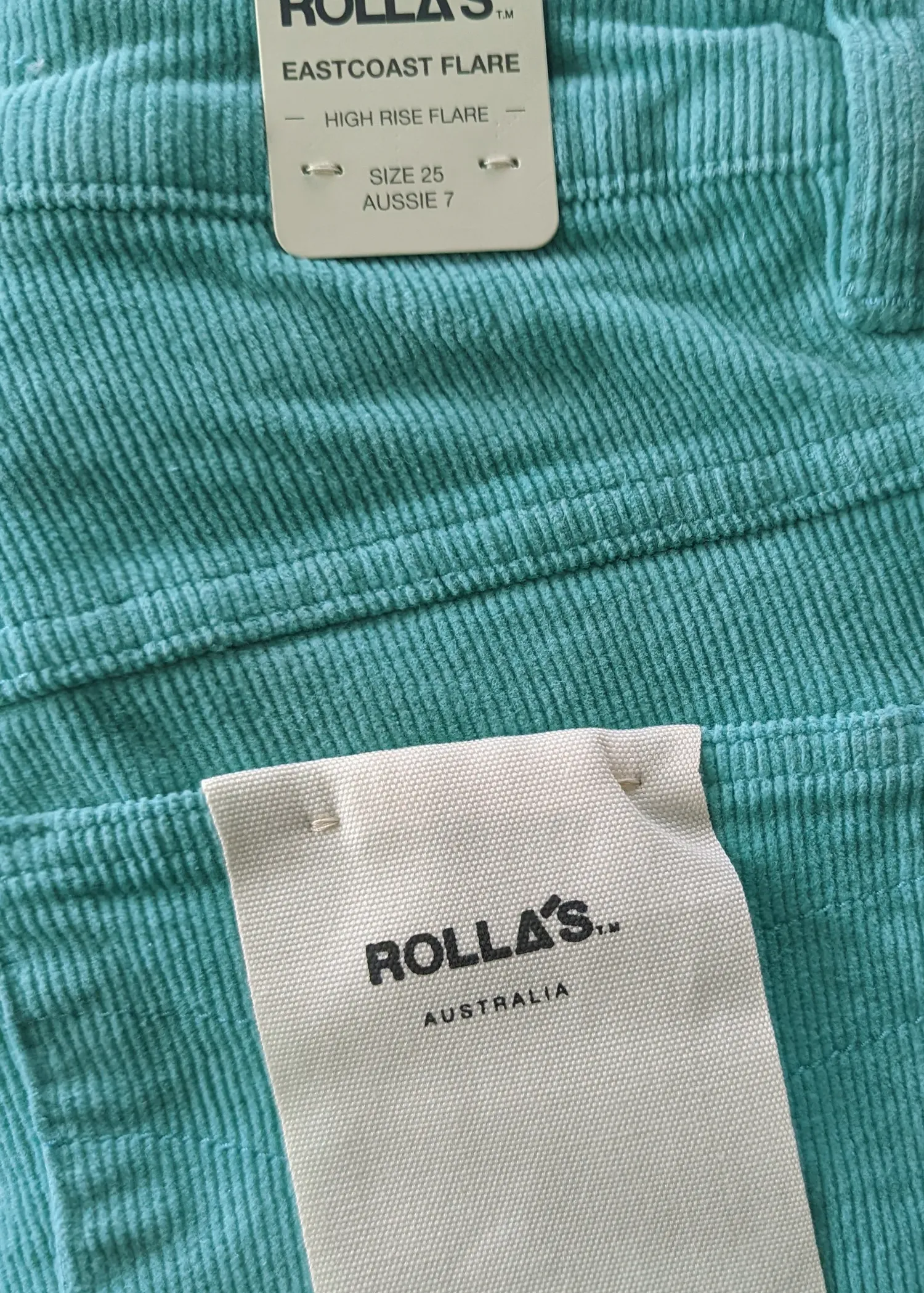 Turquoise Corduroy Eastcoast Flares <br><I>almost gone! </I>