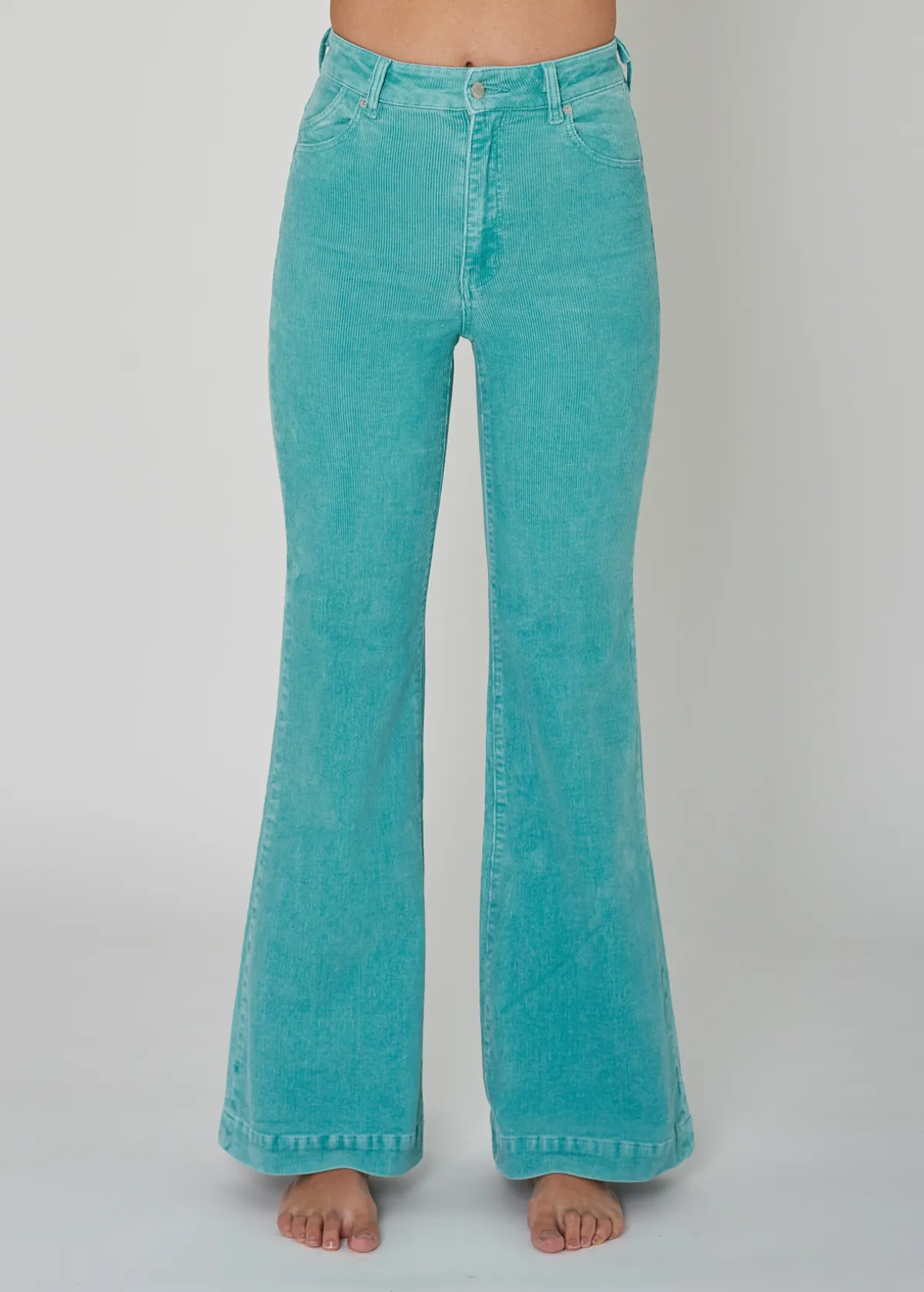 Turquoise Corduroy Eastcoast Flares <br><I>almost gone! </I>
