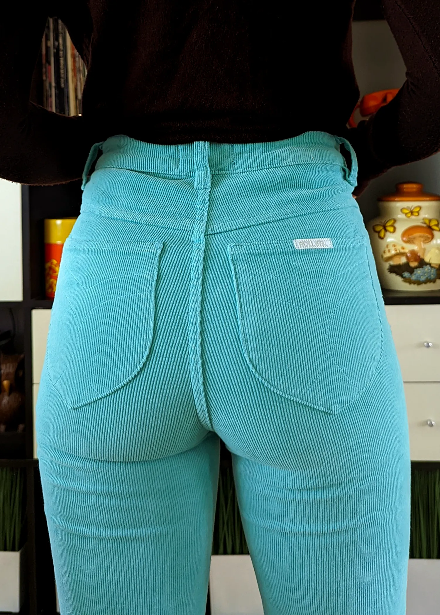 Turquoise Corduroy Eastcoast Flares <br><I>almost gone! </I>
